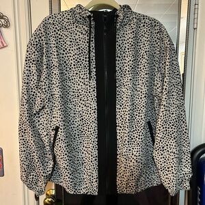 Lou & Grey Black and White Polka Dot Jacket